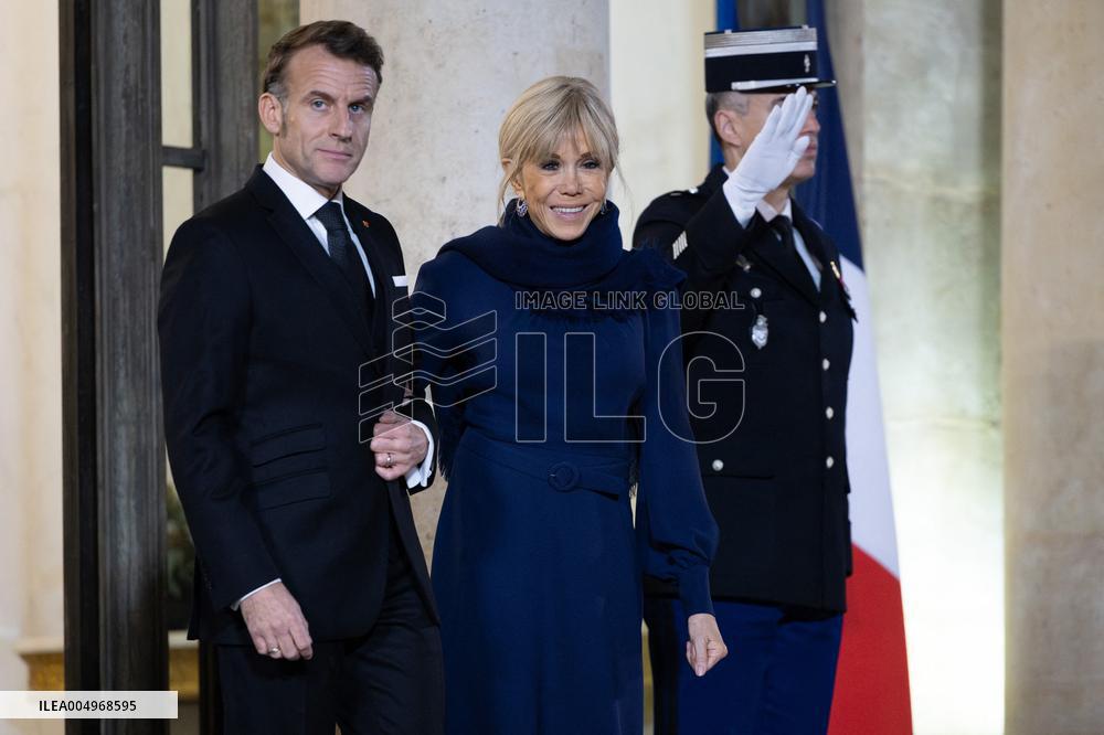 Official dinner with Croatia Prime Minister at the Elysee - Paris