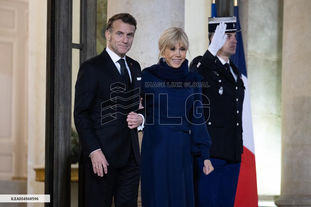 Official dinner with Croatia Prime Minister at the Elysee - Paris