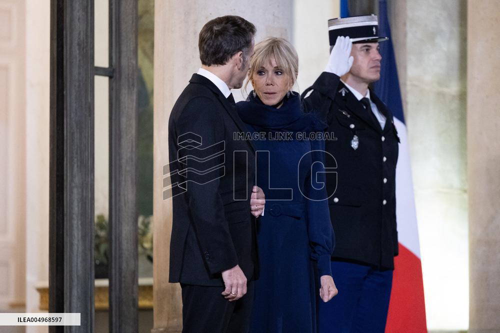 Official dinner with Croatia Prime Minister at the Elysee - Paris