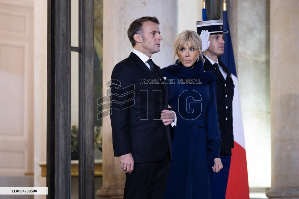 Official dinner with Croatia Prime Minister at the Elysee - Paris