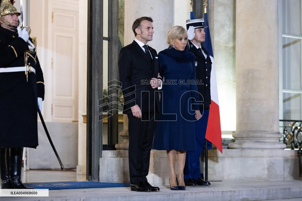 Official dinner with Croatia Prime Minister at the Elysee - Paris