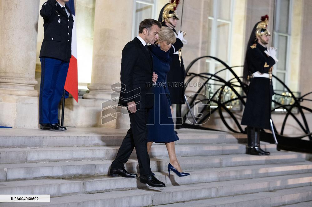 Official dinner with Croatia Prime Minister at the Elysee - Paris