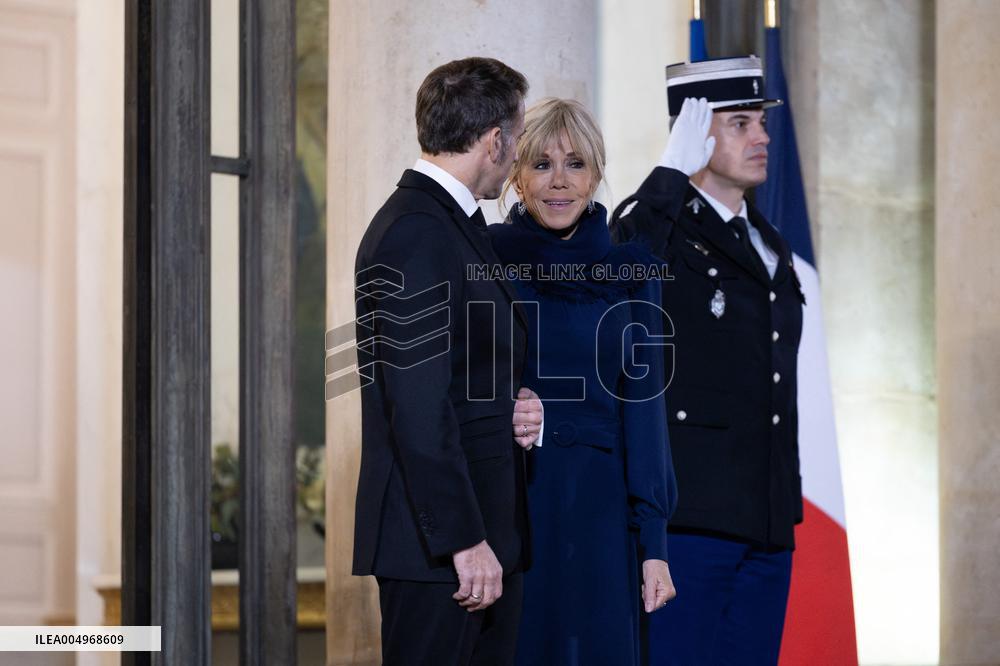 Official dinner with Croatia Prime Minister at the Elysee - Paris