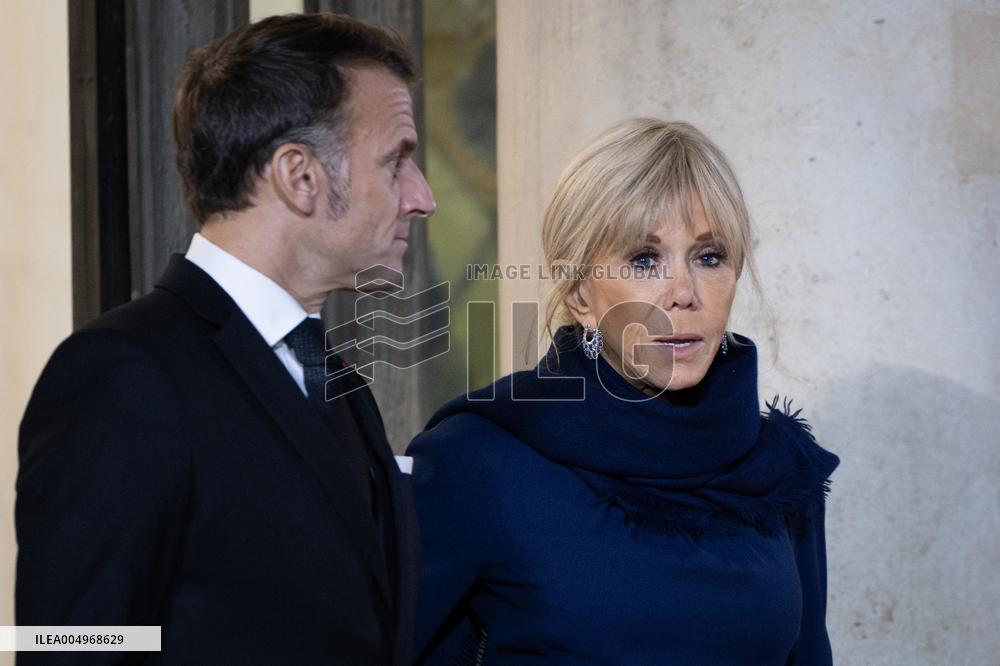 Official dinner with Croatia Prime Minister at the Elysee - Paris