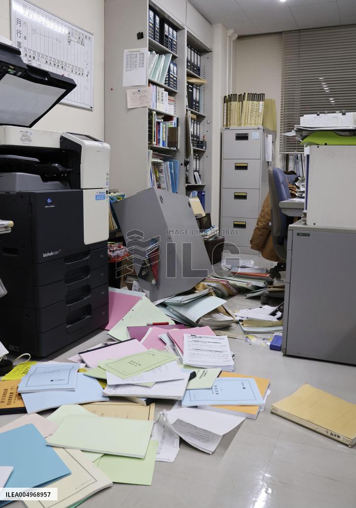 Aftermath of strong quake in northeastern Japan