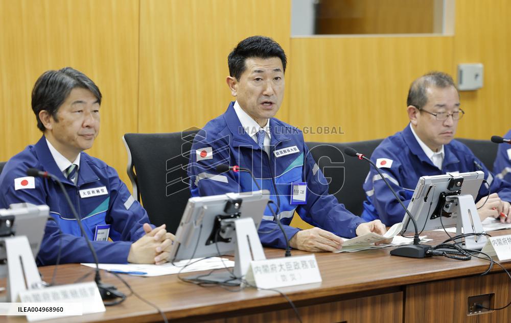 Aftermath of strong quake in northeastern Japan