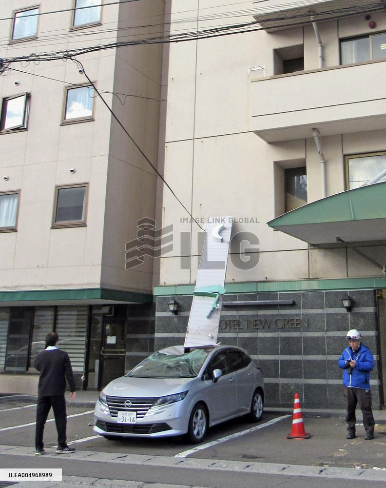 Aftermath of strong quake in northeastern Japan