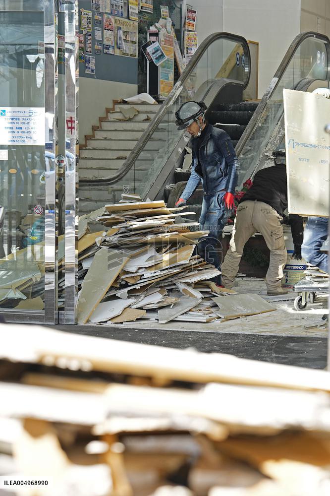 Aftermath of strong quake in northeastern Japan