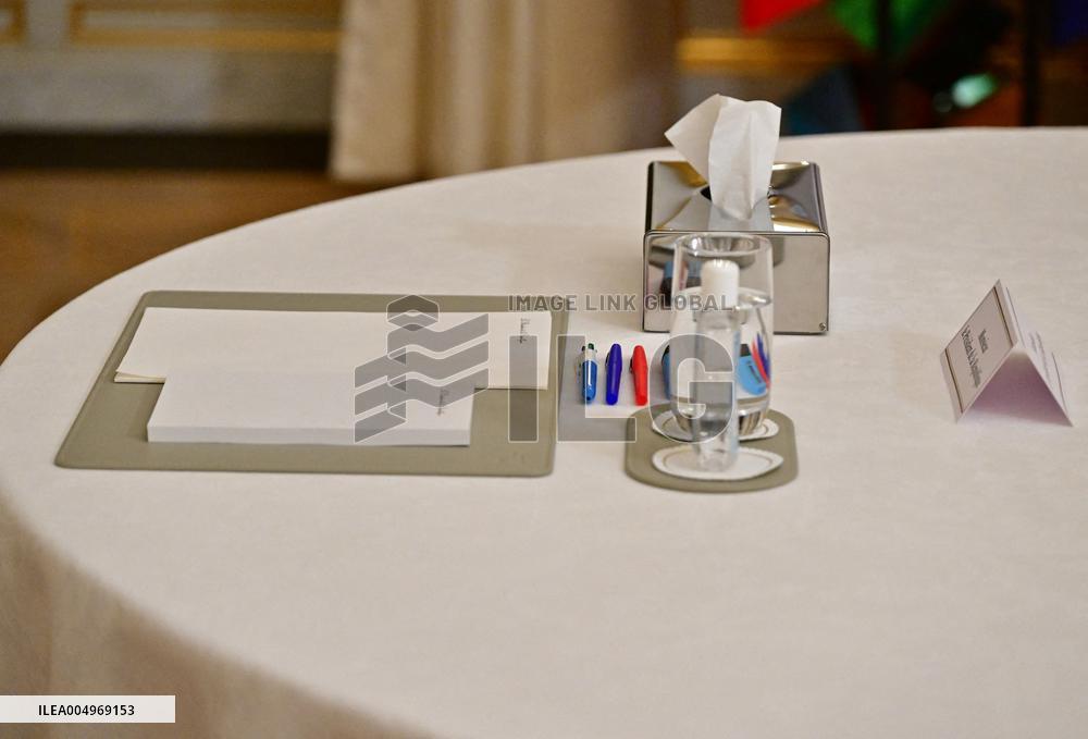 President Macron And PM Plenkovic Meeting - Paris