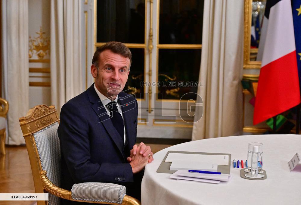 President Macron And PM Plenkovic Meeting - Paris