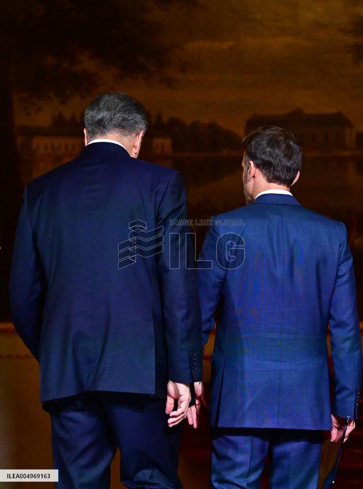 President Macron And PM Plenkovic Give A Press Conference - Paris