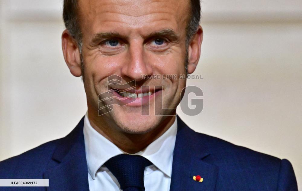 President Macron And PM Plenkovic Give A Press Conference - Paris