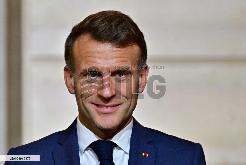 President Macron And PM Plenkovic Give A Press Conference - Paris