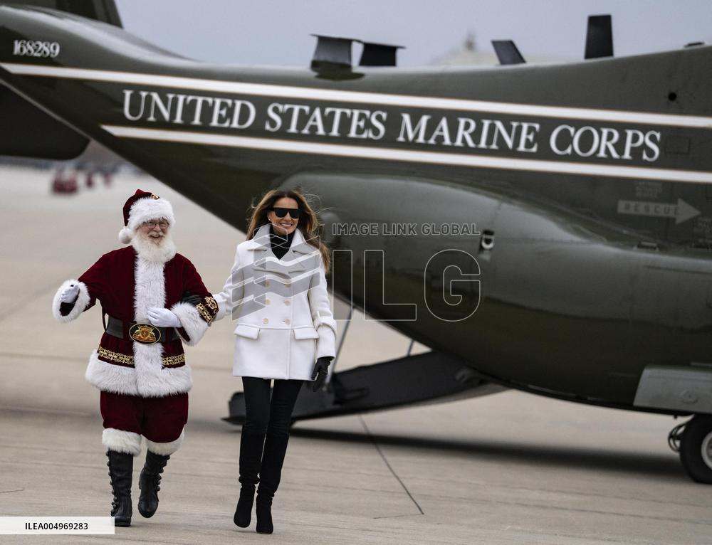 Melania Trump Participates in a Fundraiser for Toys for Tots