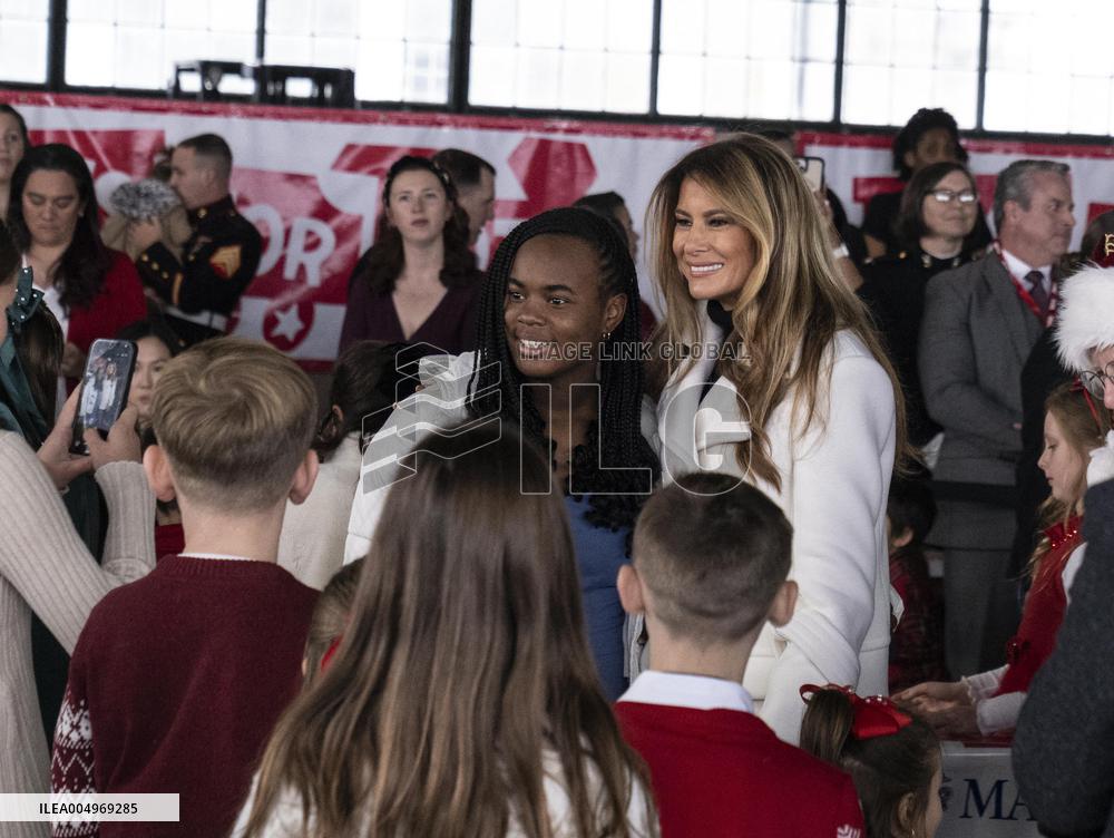 Melania Trump Participates in a Fundraiser for Toys for Tots