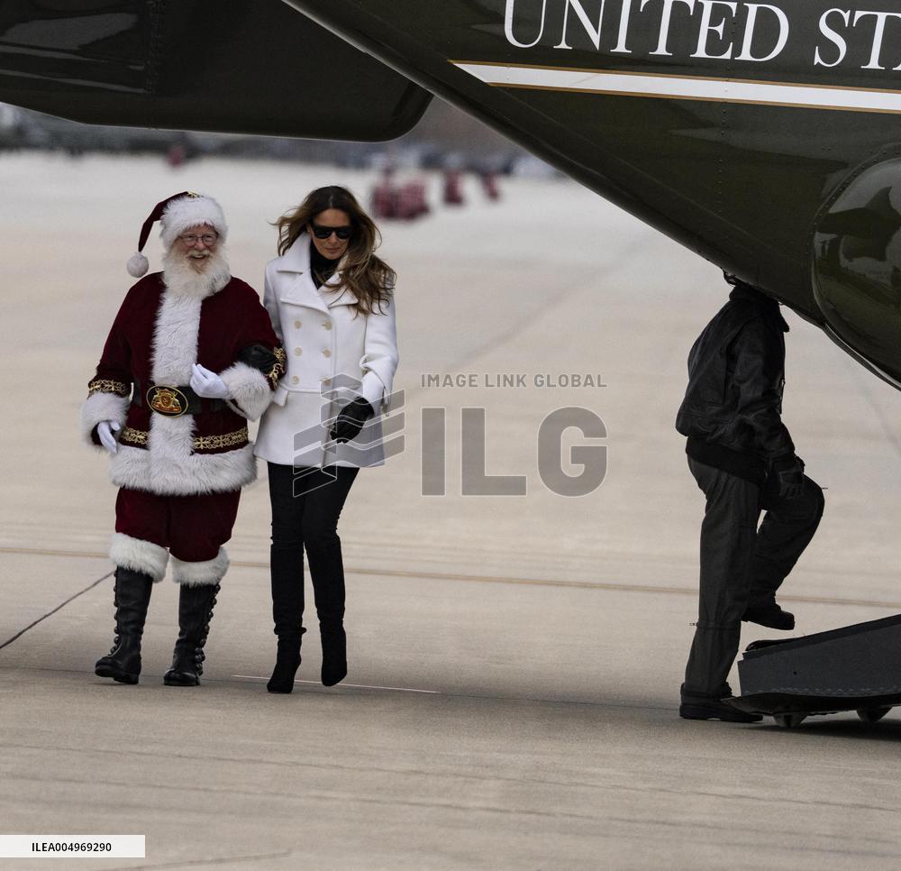 Melania Trump Participates in a Fundraiser for Toys for Tots