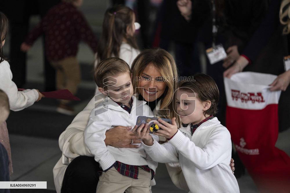 Melania Trump Participates in a Fundraiser for Toys for Tots