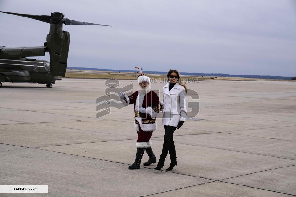Melania Trump Participates in a Fundraiser for Toys for Tots