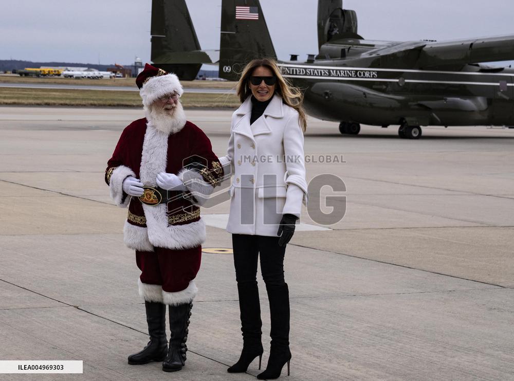 Melania Trump Participates in a Fundraiser for Toys for Tots