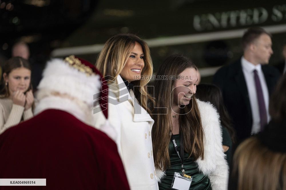 Melania Trump Participates in a Fundraiser for Toys for Tots