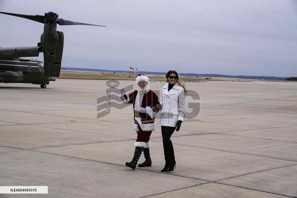 Melania Trump Participates in a Fundraiser for Toys for Tots