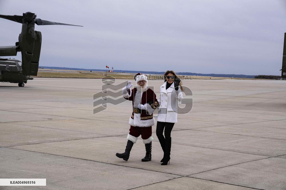 Melania Trump Participates in a Fundraiser for Toys for Tots
