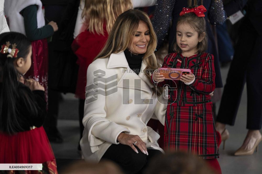 Melania Trump Participates in a Fundraiser for Toys for Tots