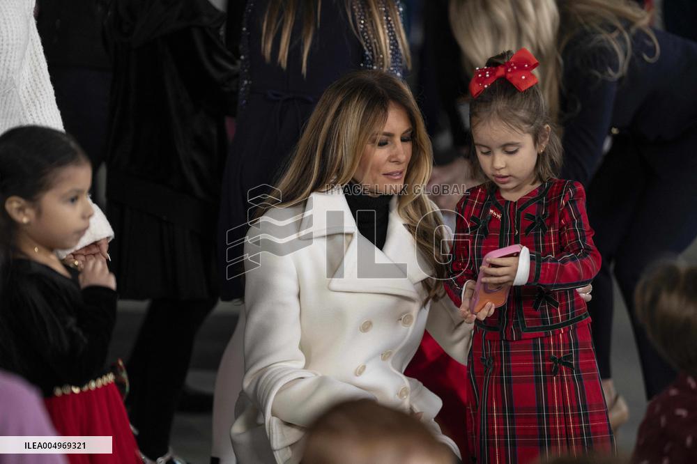 Melania Trump Participates in a Fundraiser for Toys for Tots