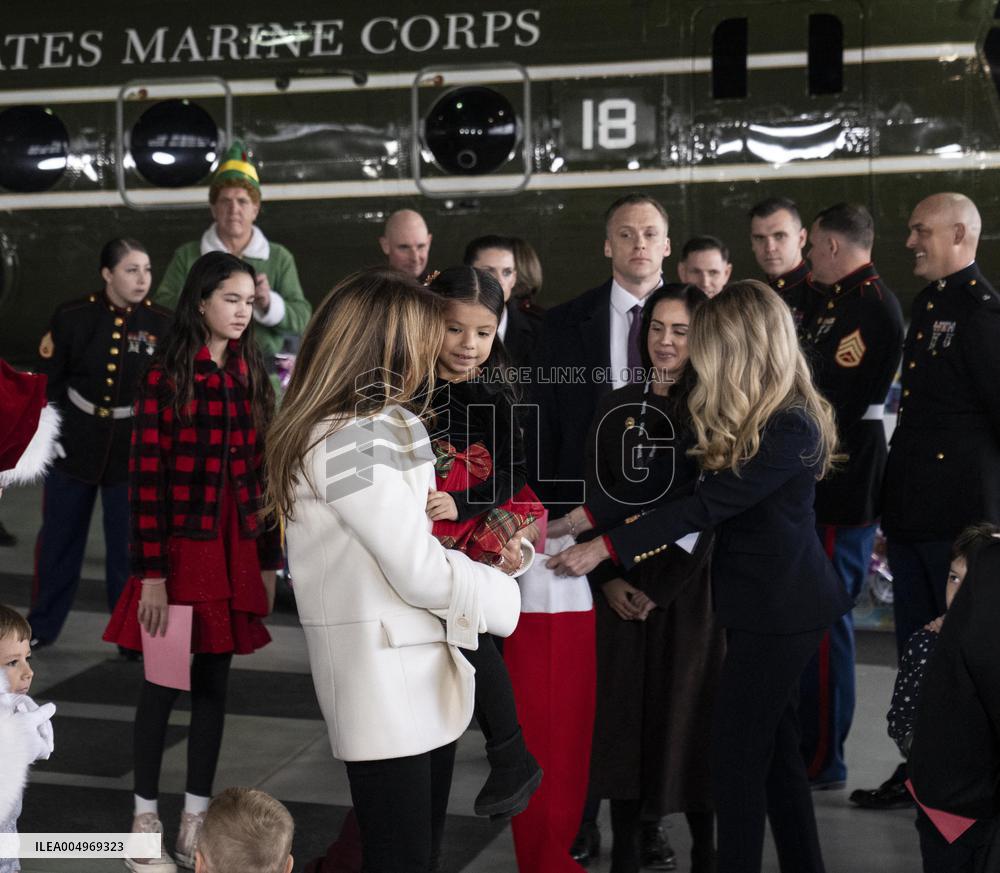 Melania Trump Participates in a Fundraiser for Toys for Tots