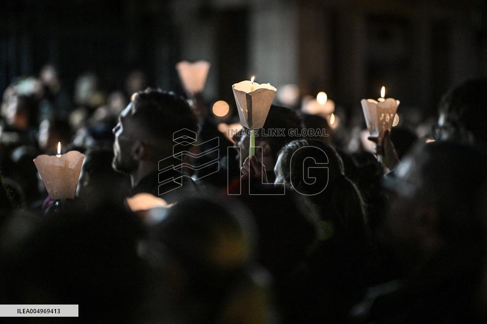 Religious Procession During Fete Des Lumieres 2025 - Lyon
