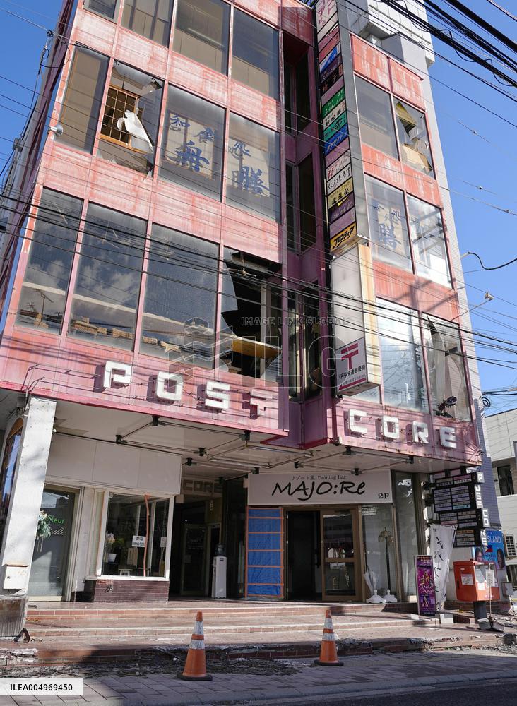 Aftermath of strong quake in northeastern Japan