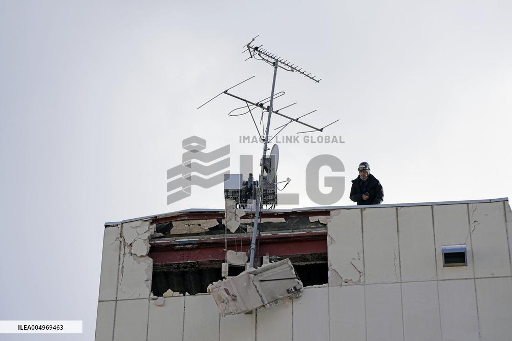Aftermath of strong quake in northeastern Japan