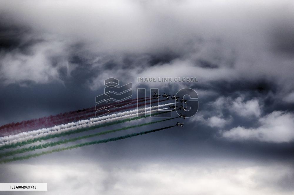 Passage of The Tricolor Arrows Over the - Rome