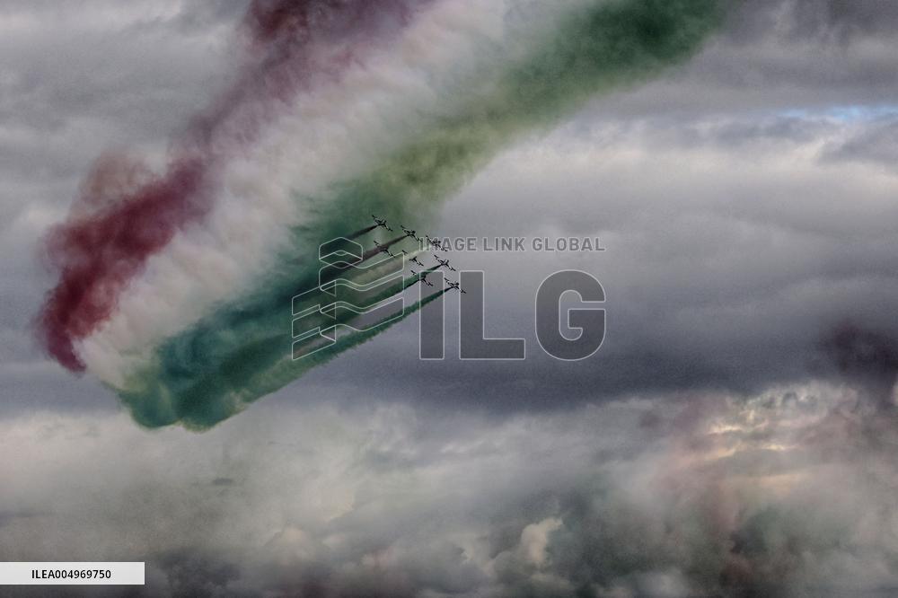 Passage of The Tricolor Arrows Over the - Rome