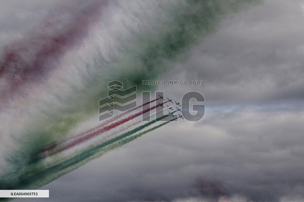 Passage of The Tricolor Arrows Over the - Rome