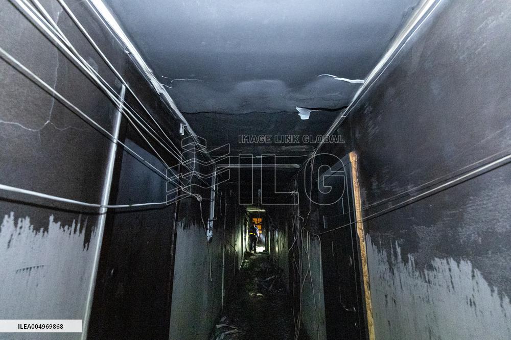 Fire at an apartment block