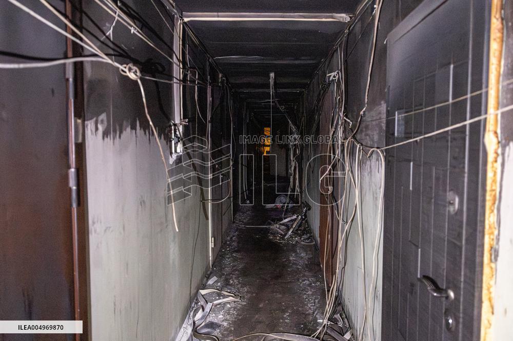 Fire at an apartment block