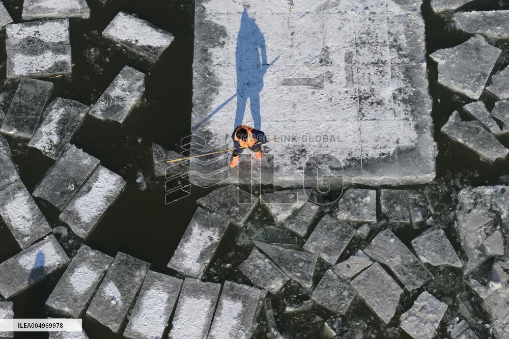 Ice Harvesting for The Ice City of Harbin - China
