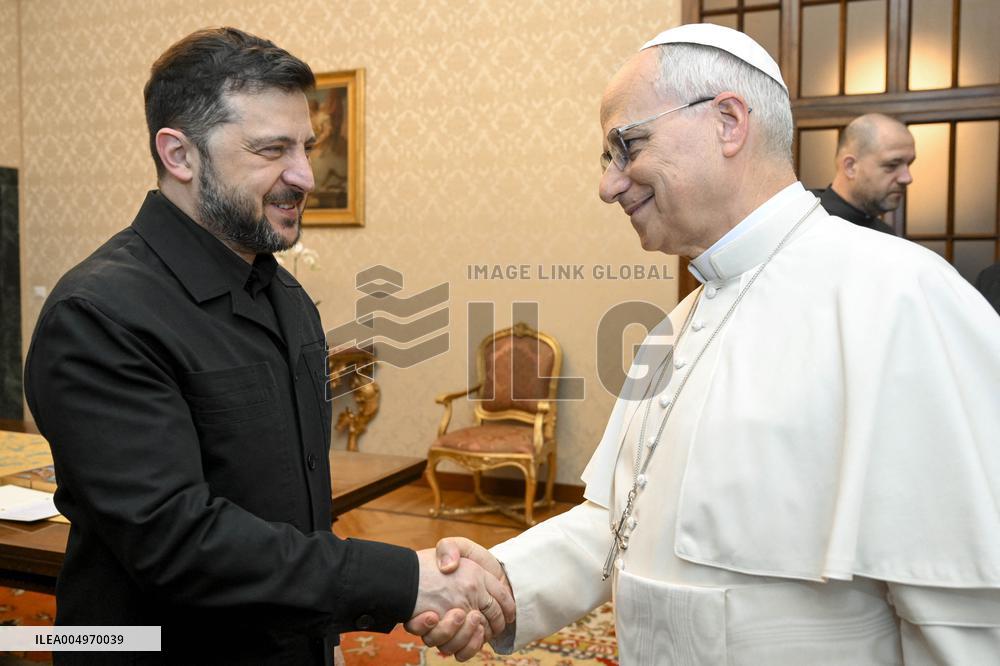 Pope Leo XIV Meets Volodymyr Zelensky - Vatican