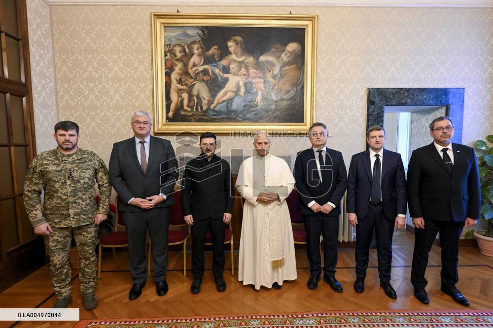 Pope Leo XIV Meets Volodymyr Zelensky - Vatican