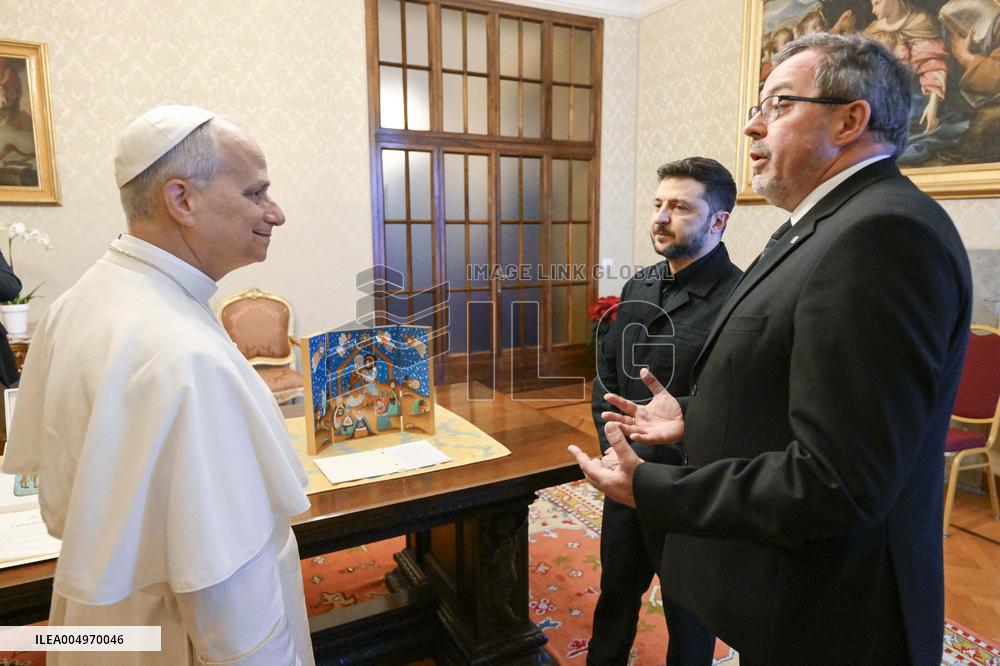 Pope Leo XIV Meets Volodymyr Zelensky - Vatican