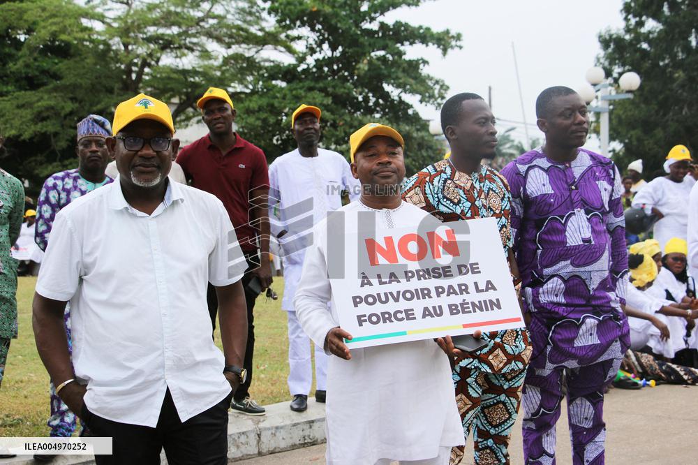 Protest Against The Attempted Military Coup In Benin - Cotonou