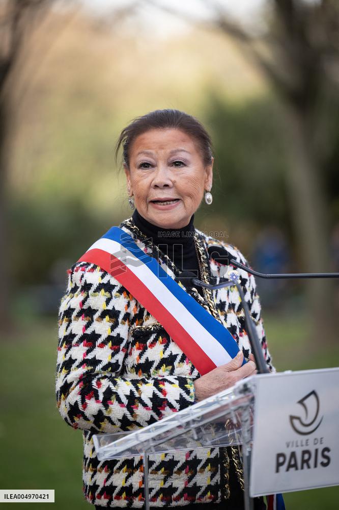 Inauguration of the Nicolae Titulescu walkway by Anne Hidalgo and the President of Romania - Paris AJ