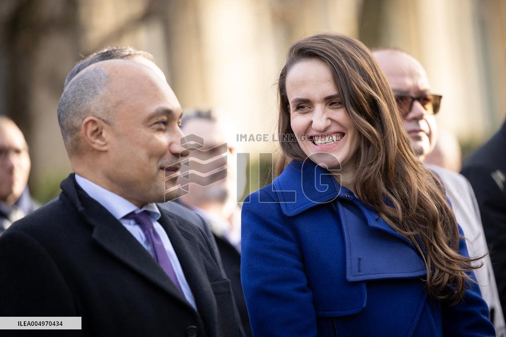 Inauguration of the Nicolae Titulescu walkway by Anne Hidalgo and the President of Romania - Paris AJ