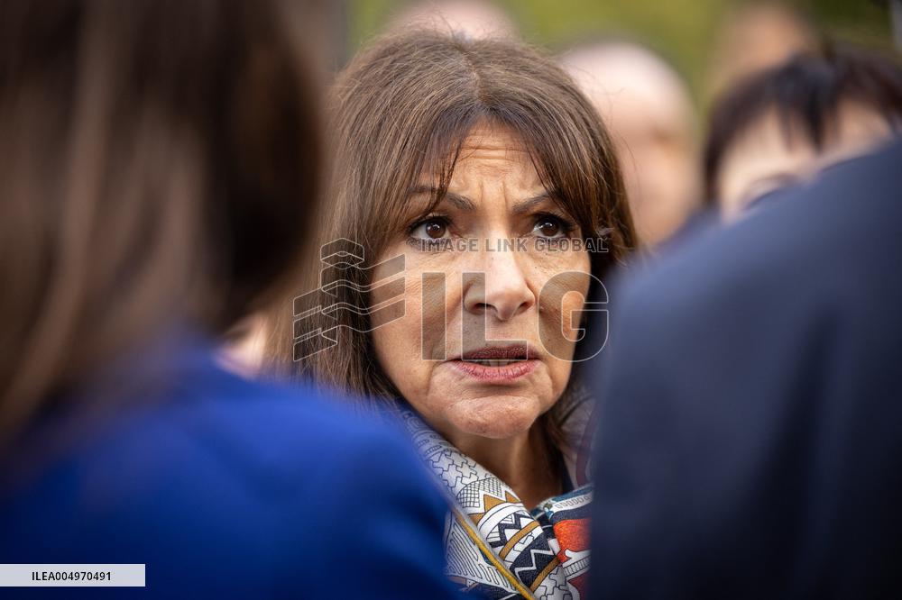 Inauguration of the Nicolae Titulescu walkway by Anne Hidalgo and the President of Romania - Paris AJ