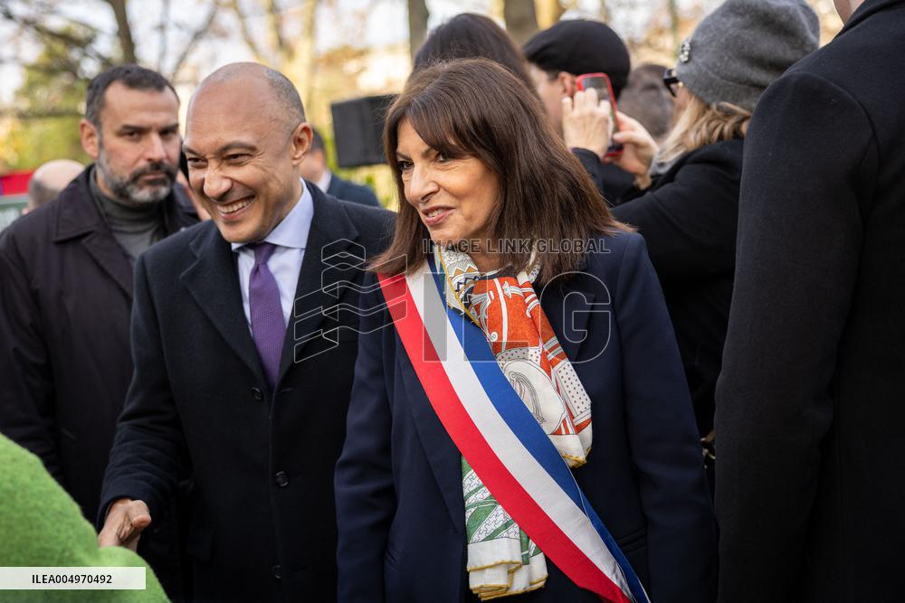 Inauguration of the Nicolae Titulescu walkway by Anne Hidalgo and the President of Romania - Paris AJ