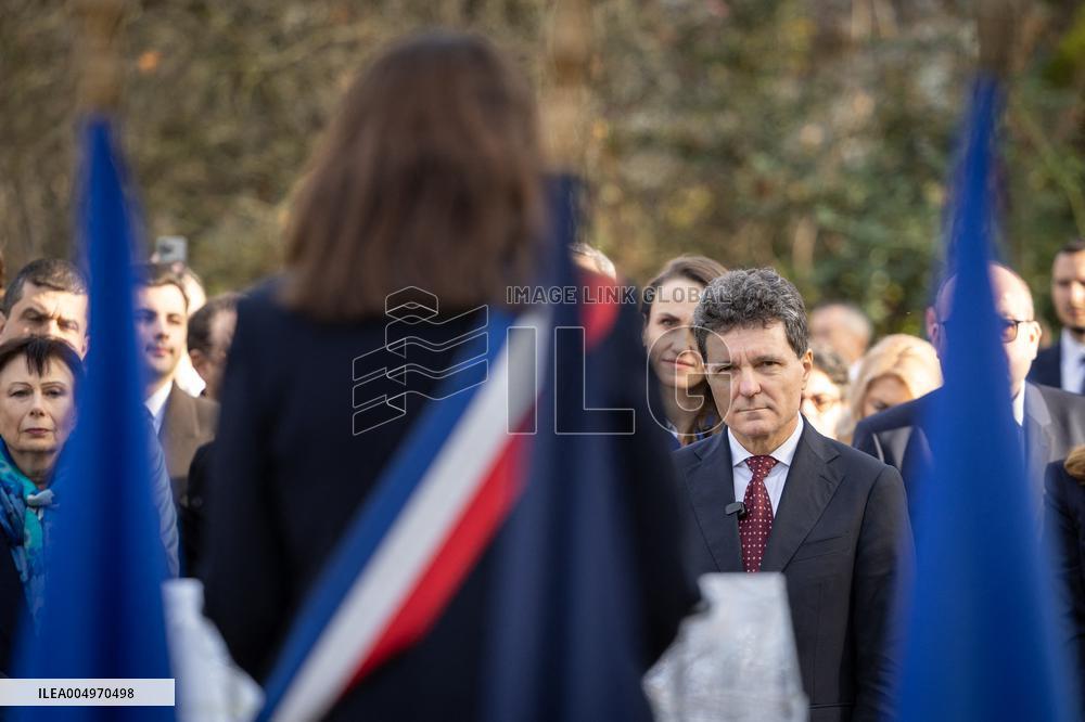 Inauguration of the Nicolae Titulescu walkway by Anne Hidalgo and the President of Romania - Paris AJ