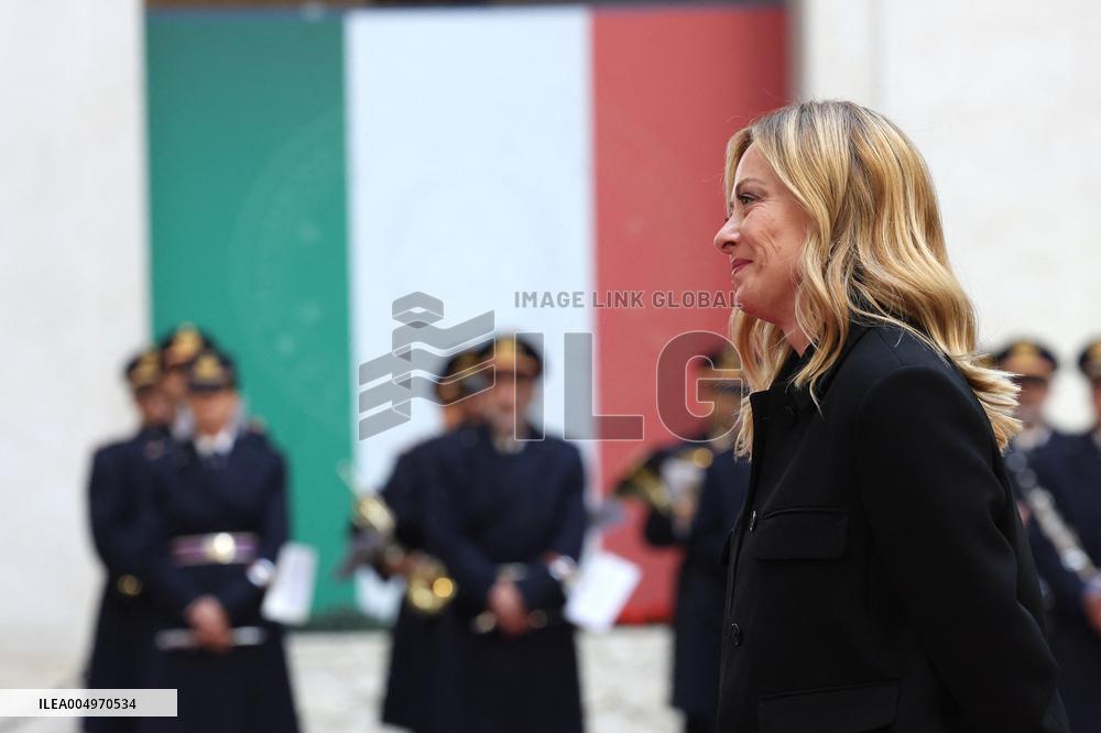 Giorgia Meloni Receives Volodymyr Zelenskyy - Rome