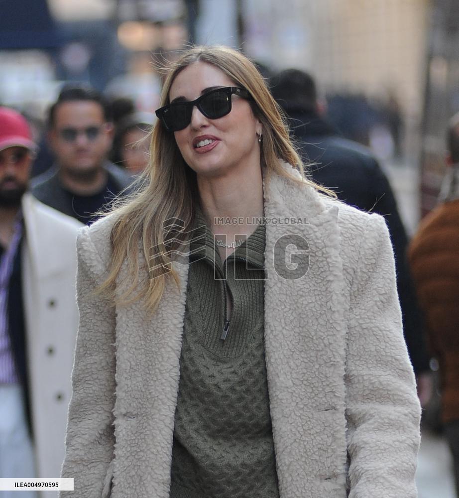 Chiara Ferragni Strolls Through The Streets Of Milan - Italy