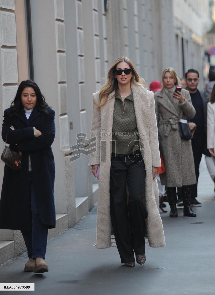 Chiara Ferragni Strolls Through The Streets Of Milan - Italy
